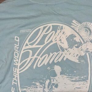 Boohoo Men's Blue Graphic Tee